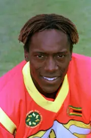 Henry Olonga Zimbabwe Cricketer Old Player Cricket Photo