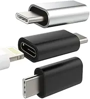 Lightning Female to USB C Male Adapter(3Pack)for LG Google Pixel 5XL Ultra Z Flip Plus Samsung Galaxy Note S9 S10 20 21 22 Ipad Air4 Type Charging Cord Connector for Iphone 12 13 Pro Max Charger Cable