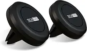 TechMatte Vent Car Mount (2 Pack), Universal Air Vent Magnetic Phone Holder for Apple iPhone, Samsung Galaxy, and Google Pixel Devices (Black)