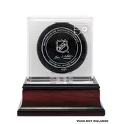 Philadelphia Flyers Mahogany Hockey Puck Logo Display Case