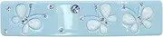 Faship Light Blue Rhinestone Crystal Cellulose Acetate Butterfly Art Deco Hair Barrette Clip