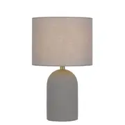 Fevik Small Table Lamp Grey Concrete Grey | Telbix Lighting