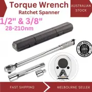 Torque Wrench Set 1/2" & 3/8" Drive 28-210 nm Ratchet Micrometer Tension Spanner