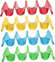 LABRIMP 4Pcs Colorful Taco Holders for Easy Serving for Tacos Burritos and More Compact Design for Storage and Clean Eating