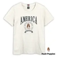 在飛比找momo購物網優惠-【Hush Puppies】女裝 T恤 經典品牌立體鋼模刺繡