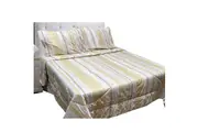 Hotel Living 3 Pce Light Weight Comforter Set Queen/King Oscar Stripes Comforter Sets Queen