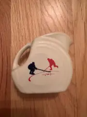 Fiesta ®️ Exclusive Hockey Mini Disc Disk Pitcher Creamer WHITE