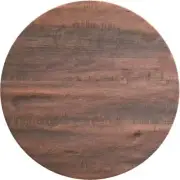 24'' Round All-Weather Restaurant Table Top with Textured Walnut Laminate Top