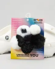 [Crocs] Black and White Puff Jibbitz 5 Pack