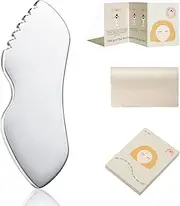 ALOYGUZ Stainless Steel Gua Sha Facial Tools Metal Detail Gua Sha Stone Body Lymphatic Drainage Massager Face Guasha Face Sculpting Tool Skin Care