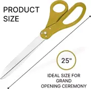 NEW 25 Inch Gold Giant Scissors for Grand Opening Ribbon Cutting Ceremony