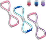 Saludea Resistance Band with Handles, 8 Shaped Elastic Pull Yoga Tension Rope, for Full-Body Workouts, Strength Training, Flexibility, Exercise Elastic Rope for Home, Gym