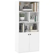 Giantex 5-Tier 155cm Bookshelf Modern Display Bookcase w/Open Cubes & Adjustable Shelf Home Office Storage Organiser White