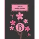 2020 Monthly Planner: Hummingbirds & Cherry Blossoms Personalized Monogram Initial B Letter B Appointment Calendar Organizer And Journal