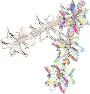 Beatifufu Sparkly Rhinestone Applique Chain for DIY Wedding Costumes Dress Embellishment and Craft Projects Creative Rhinestone Patch for Clothing Shoes Accessories