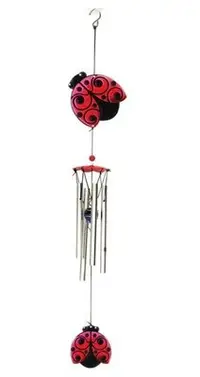 在飛比找Yahoo奇摩拍賣-7-11運費0元優惠優惠-12412c 歐洲製造 好品質 歐式紅色瓢蟲昆蟲風鈴吊飾吊墜
