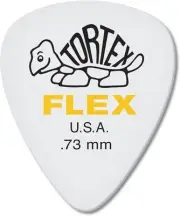 Dunlop Tortex Flex Standard .73mm White Guitar Pick, 12 Pack 0.73mm, YELLOW