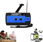 Emergency Crank Weather Radio, Solar Crank Emergency Radio, Solar Powered Flashlight and Phone Charger with LED Flashlight,Solar Powered Flashlight and Phone Charger