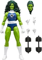 [Marvel] Legends Series She-Hulk, Retro Cardback Fantastic Four Comics-Inspired Collectible 6-Inch Scale Action Figure