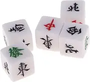 Board Game Accessories Set of 5 Acrylic Dices Entertainment Games Dice for Family and Table Games