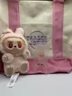 Trader Joe’s Pastel Bag with Authentic Dada Have A Seat Labubu