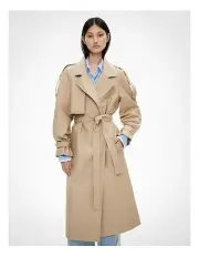 [Witchery] Snap Front Trench Coat in Dark Sand