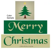 Joanie Stencil Merry Christmas Tree Holiday Country Prim Cabin Home Art Signs