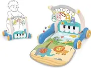 LIWEGHT 2-in-1 Tummy Time Baby Gym Play Mat & Kick-Play Piano Gym for Infants (3–12 Months) with Lights & Sounds