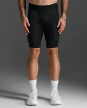 Force Compression Shorts, 2XU, XL, Black/Gold, Male