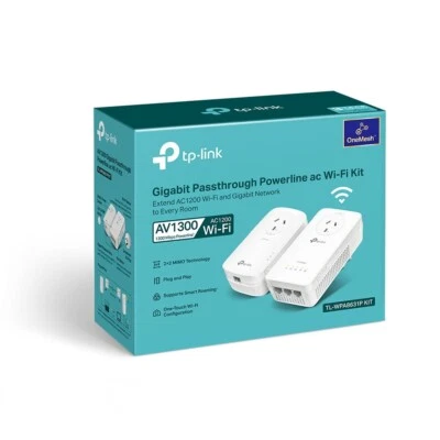 TP-Link TL-WPA8631PKIT AV1300 Gigabit Passthrough Powerline Adapter AC Wi-Fi Kit