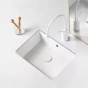 17 Inch Undermount Bathroom Vessel Sink Rectangle Ceramic White Vanity Sink with