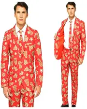 Gingerbread Opposuit Christmas Mens Costume
