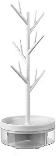 Jewelry Display Stand,tree Tower Rack Hanging Organizer for Ring Earrings Necklace Bracelet,branch Jewelry Rack With Rotatable Base and Storage Box,Suitable for Living Rooms Bathrooms Offices