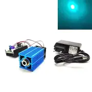 Focusable Dot 488nm 60mW Cyan-Blue Laser Module Stage Lighting 12V Adapter