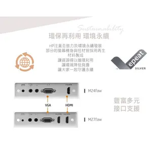 HP 惠普 M27fwa 27吋 輕薄機身 VGA HDMI 含喇叭 IPS面板 螢幕 白色