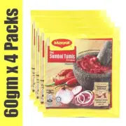 4x Maggi Perencah Pes Sambal Tumis Paste 60gm (4 Packs)