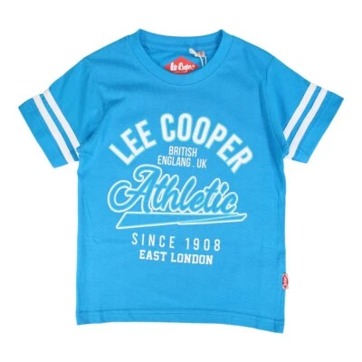 Shirt Boy short Sleeves, Blue Color Clair. Lee Cooper, No. 6, 2 To 14ans