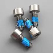 4pcs M5 x 12 mm Titanium Ti Screw Bolt Allen Hex Socket Cap Head + Thread Locker