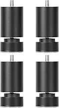 SiaBiced 4X Sofa Legs, Bed Frame Legs with M10 Thread, Replacement Alloy Table Feet, M10 Metal Furniture Legs for Coffee Tables, Bathrooms, Sofas, Black