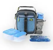 Arctic Zone Pro Expandable Lunch Pack with Containers, Tritan Bottle - Navy Blue