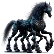 Dark Sleipnir Creature 3" DnD Myth Legend Mythology Mystical Gaming Hobby Decal