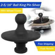 Rear Gooseneck Adapter 2-5/16" Ball & 2" King Pin Silver For Trailer Fifth Wheel