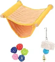 WEKAMOS Hanging Bird Perch Stick for Parrots Pet Hammock Set Fun Balls Toys for Pet Birds