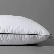 DWR Goose Feather Down Pillow for Sleeping Single Pack, Twin Size Organic Cotton