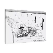 Fear and Loathing In Las Vegas Steadman B/W Drawing Custom Canvas Wall Print