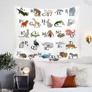 Animal Alphabet Kids Design Tapestry