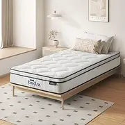 Bedra Bedding King Single Mattress 22cm Boucle Fabric Euro Top Bed Mattress Pocket Spring Medium Firm