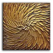 Abstract Art Oil Paintings on Canvas metal golden Gradient color Abstract Art...