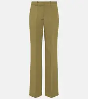 [Joseph] Joseph Morissey mid-rise cady flared pants AU 4 green