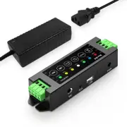 4-Channel Amplifier Bluetooth 5.0 Amp Receiver 200W Power Output with 24V5A A...